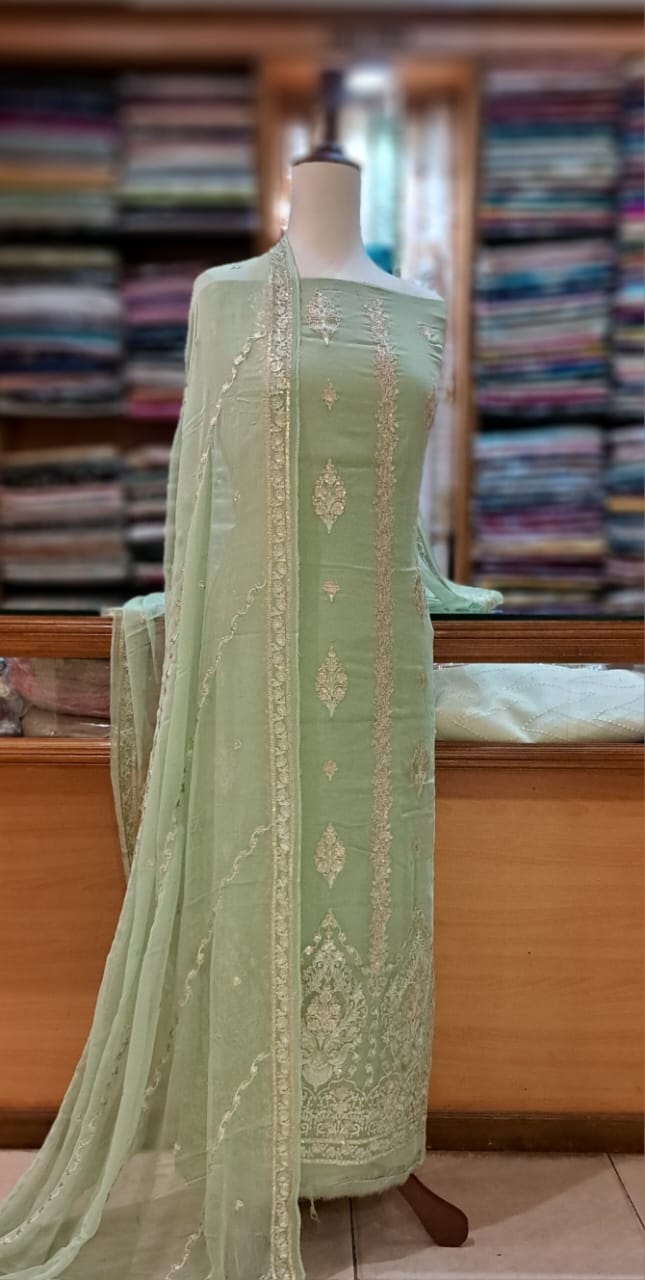 3Pc Embroidered Chiffon Suit | ECS 278