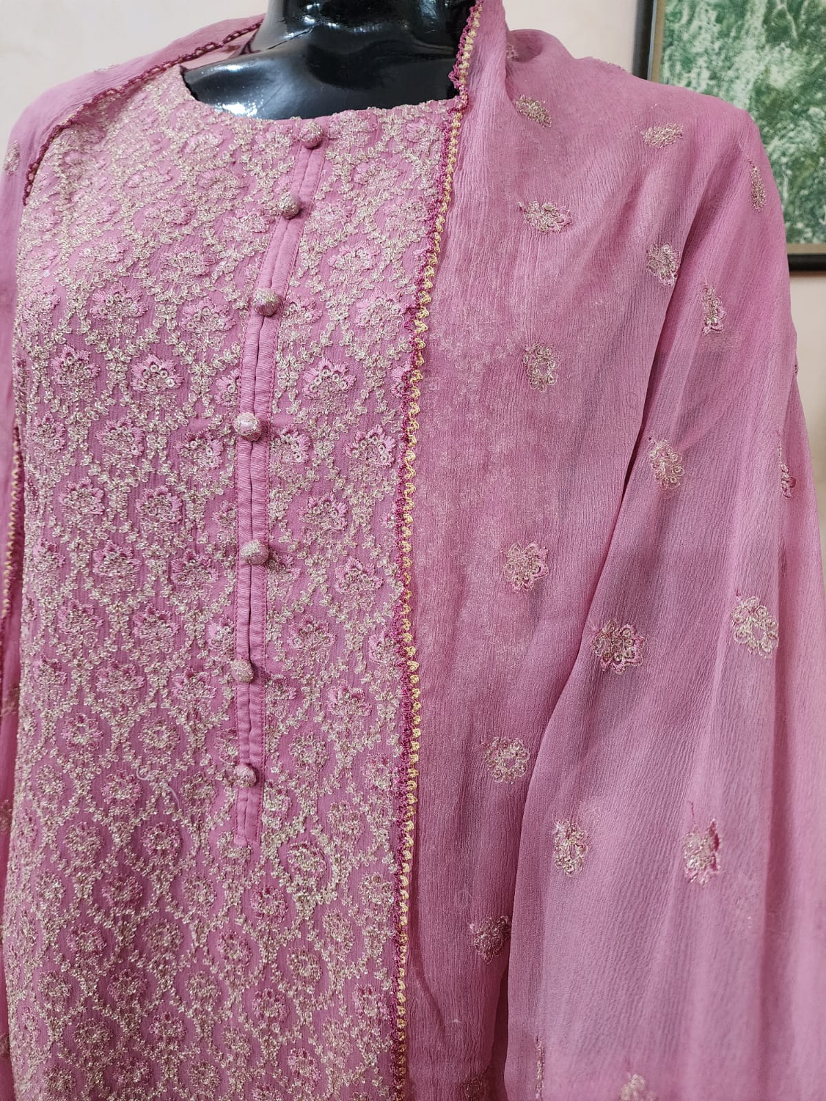 3Pc Embroidered Chiffon Suit | ECS 107