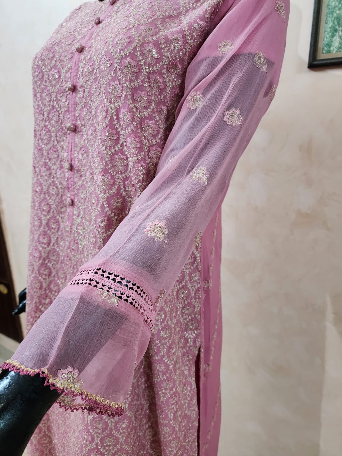 3Pc Embroidered Chiffon Suit | ECS 107