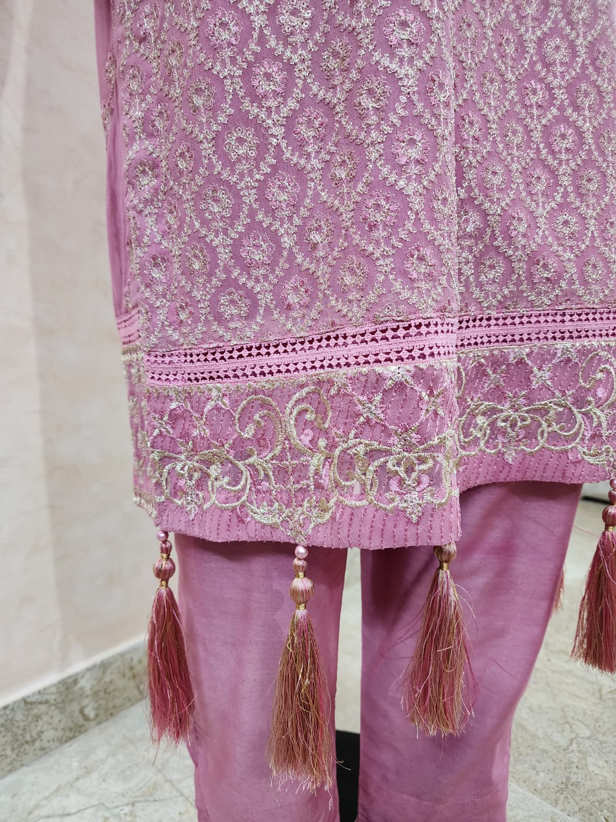 3Pc Embroidered Chiffon Suit | ECS 107