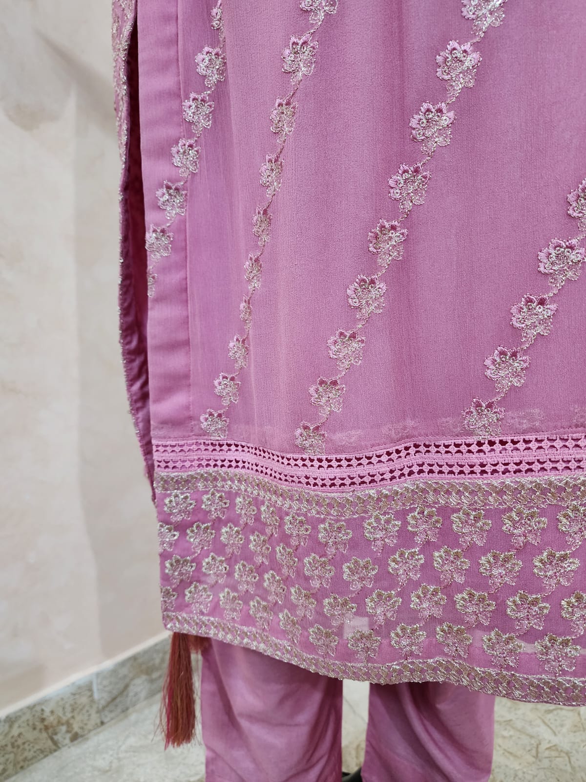 3Pc Embroidered Chiffon Suit | ECS 107